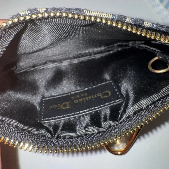 Dior Black and Gold Zippered Pouch - Picture 2 of 3